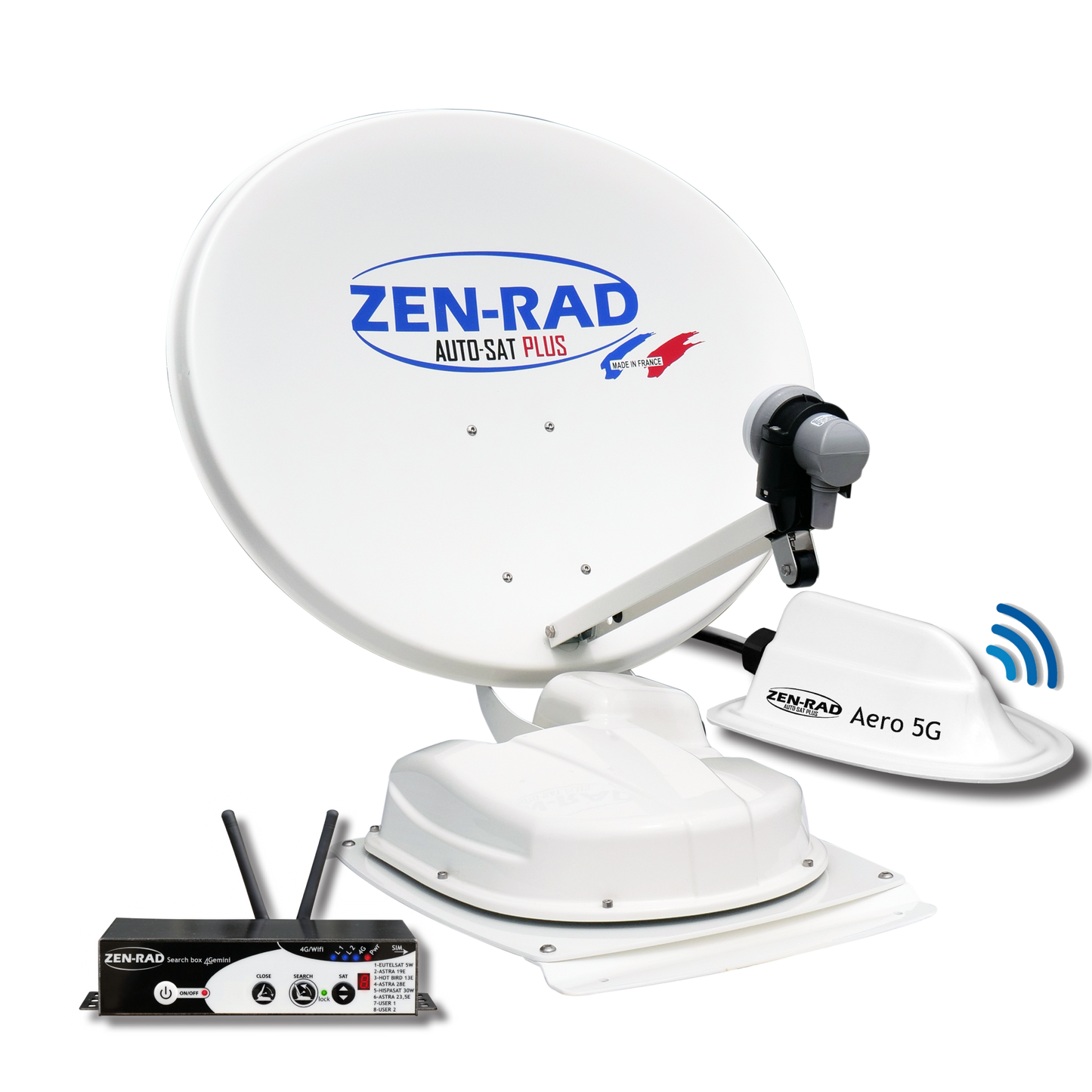 🏷️ Antenne satellite automatique + Internet - AUTO-SAT 4Gemini 60 + SEARCH BOX 4Gemini