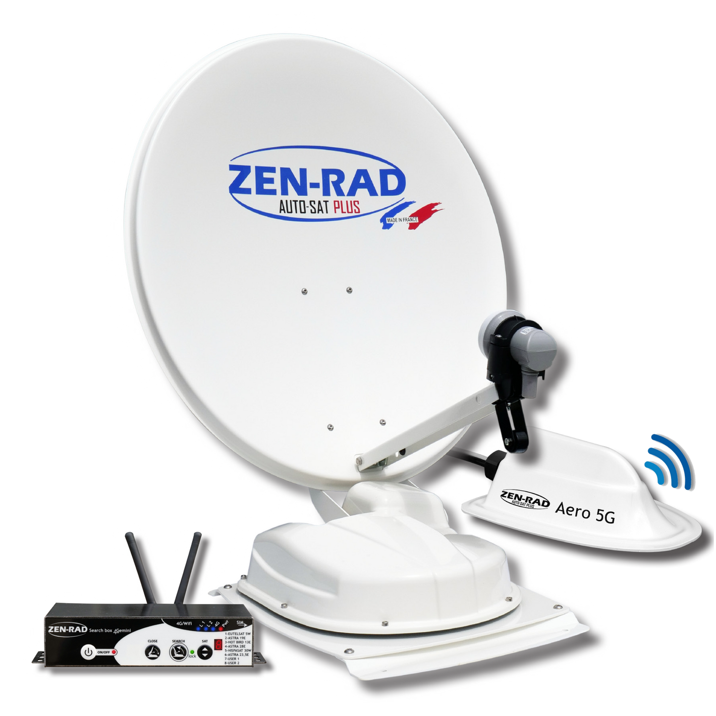 🏷️Antenne satellite automatique + Internet - AUTO-SAT 4Gemini 65 + SEARCH BOX 4Gemini