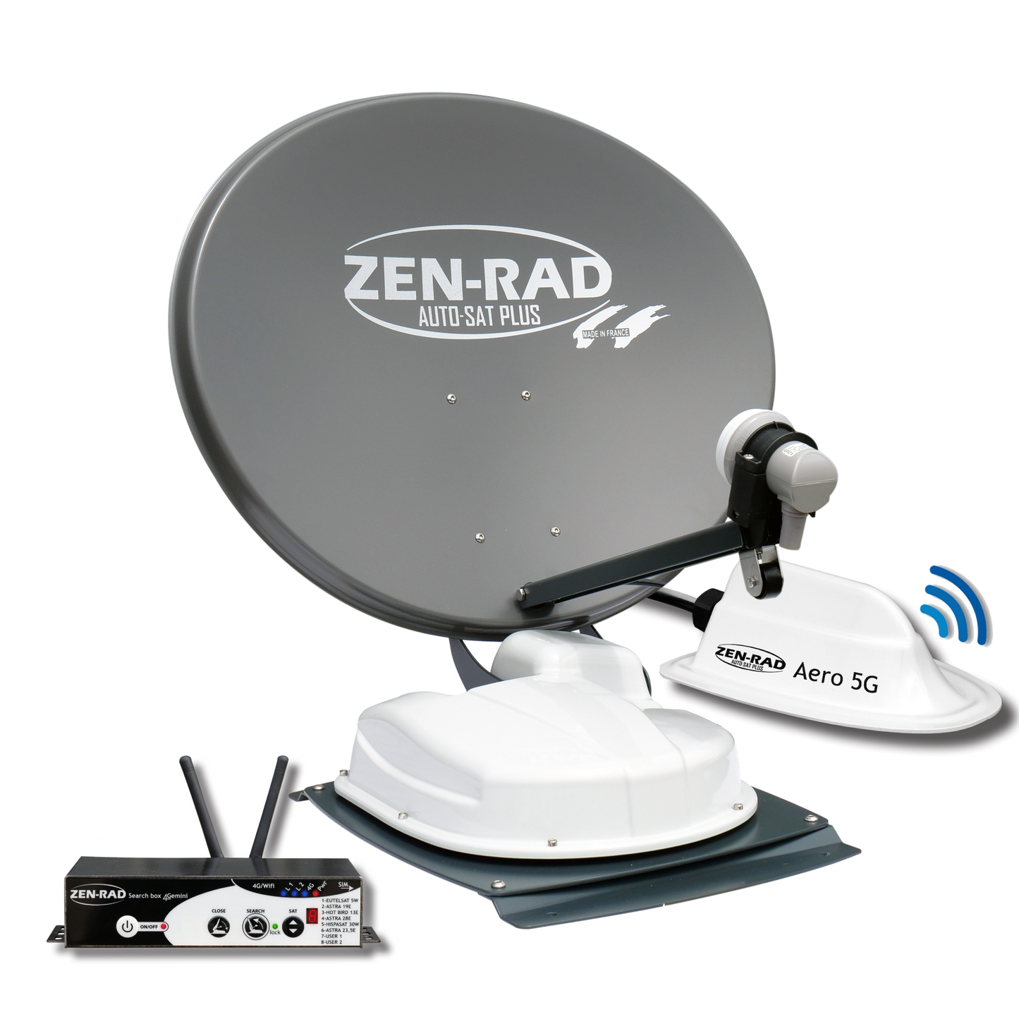 🏷️ Antenne satellite automatique + Internet - AUTO-SAT 4Gemini 60 + SEARCH BOX 4Gemini