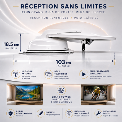 Automatic satellite antenna - AUTO-SAT PLUS 85 + SEARCH BOX i-HD 