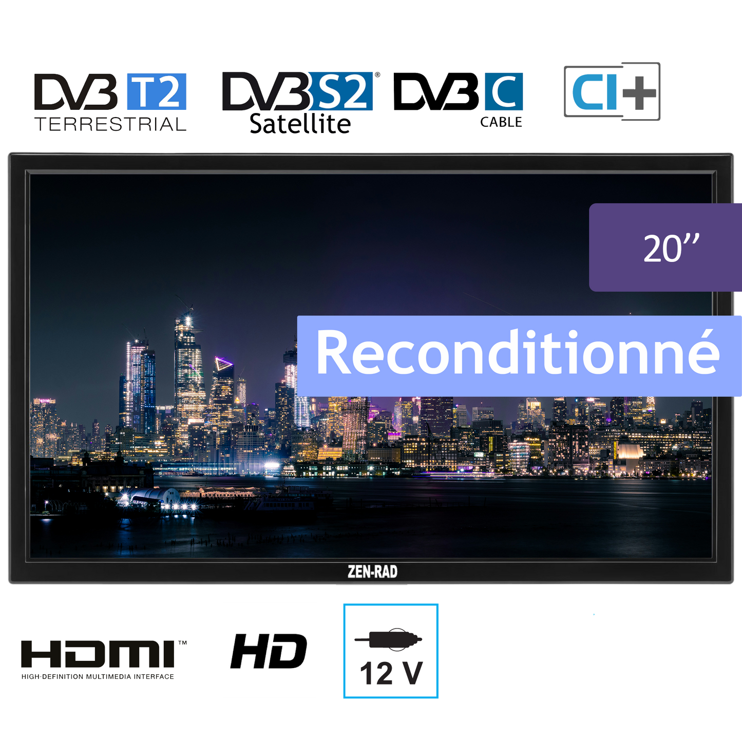 Téléviseur pour camping-car - 20" Reconditionné