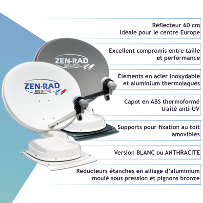 Antenne satellite automatique - AUTO-SAT PLUS 60 + SEARCH BOX i-HD