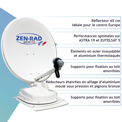 Antenne satellite automatique - AUTO-SAT PLUS 65 + SEARCH BOX i-HD