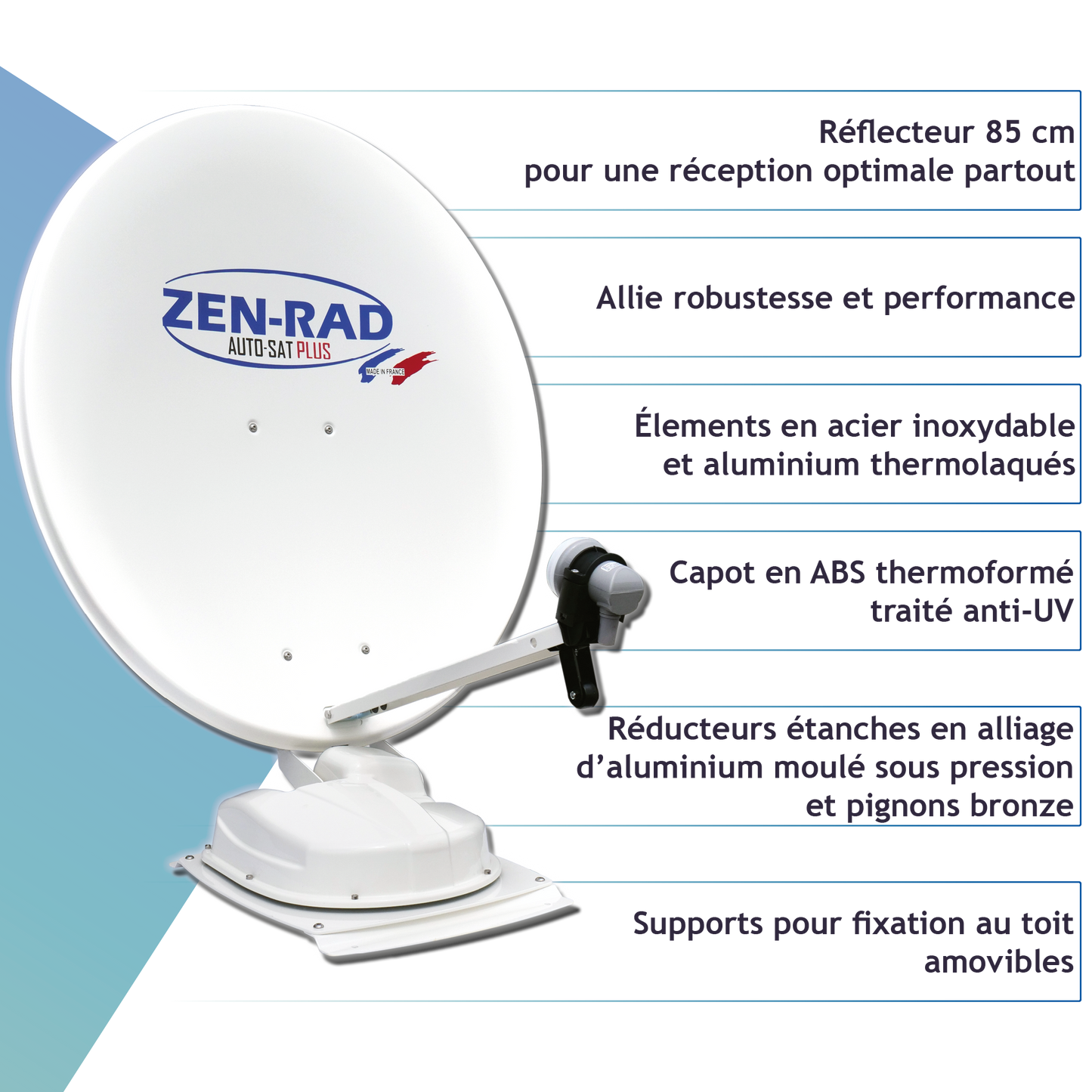 Antenne satellite automatique - AUTO-SAT PLUS 85 + SEARCH BOX i-HD