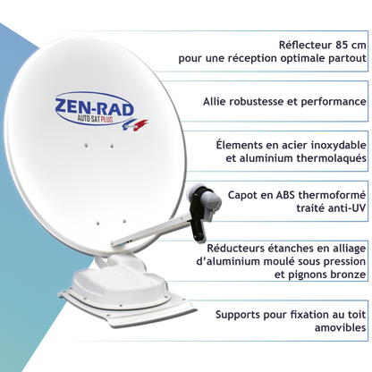 Antenne satellite automatique - AUTO-SAT PLUS 85 + SEARCH BOX i-HD