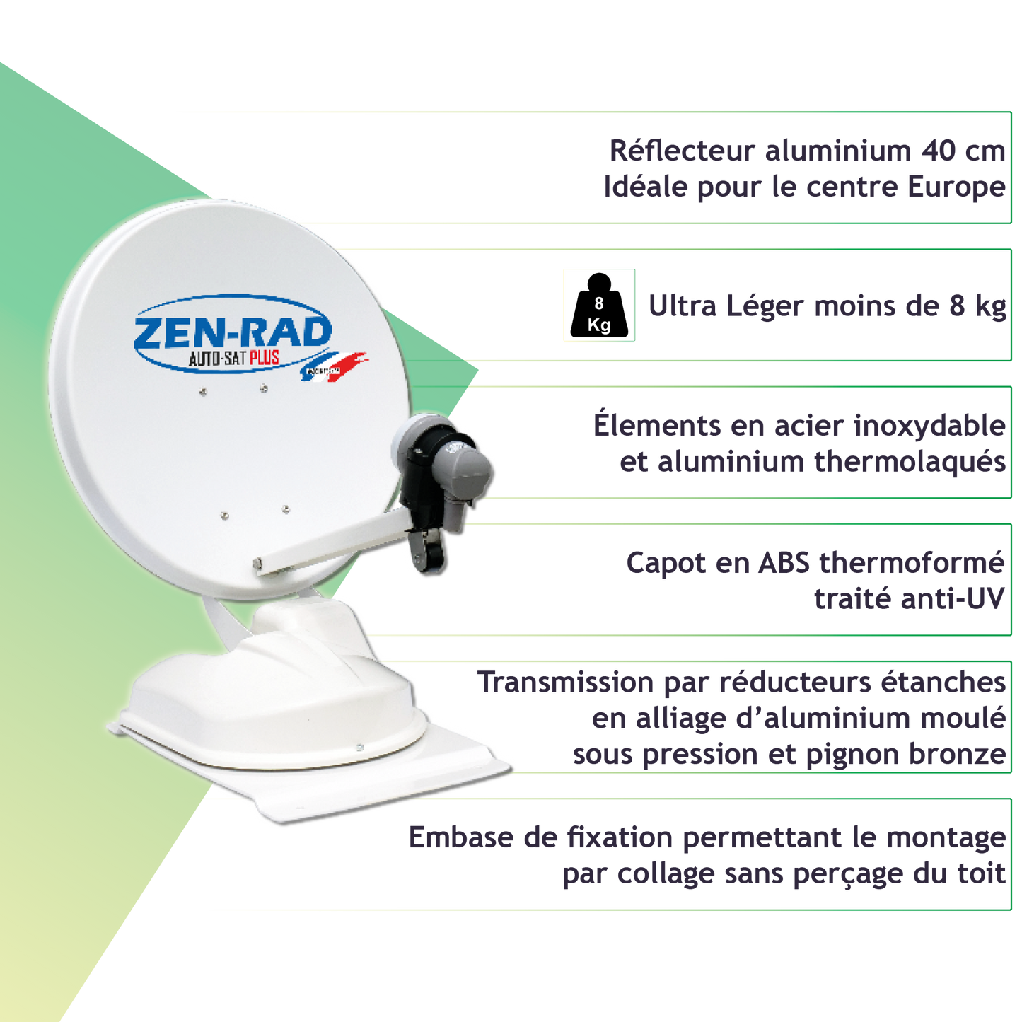 Antenne satellite automatique - AUTO-SAT Compact 40 + SEARCH BOX i-HD
