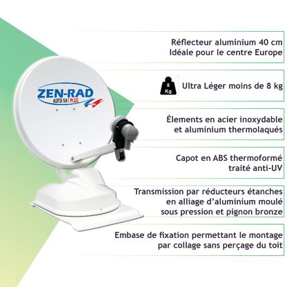 Antenne satellite automatique - AUTO-SAT Compact 40 + SEARCH BOX i-HD