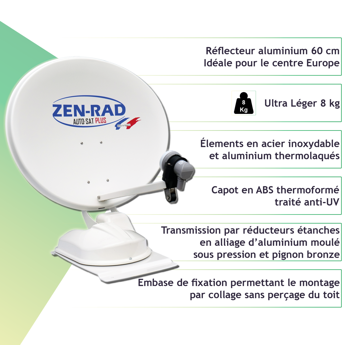 Antenne satellite automatique - AUTO-SAT Compact 60 + SEARCH BOX i-HD