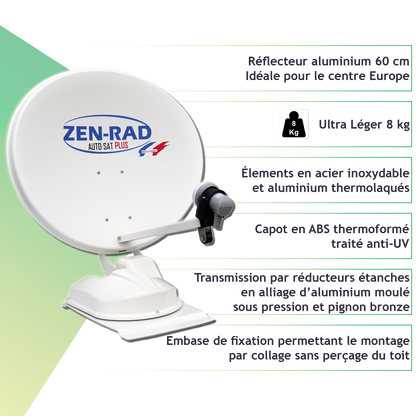Antenne satellite automatique - AUTO-SAT Compact 60 + SEARCH BOX i-HD
