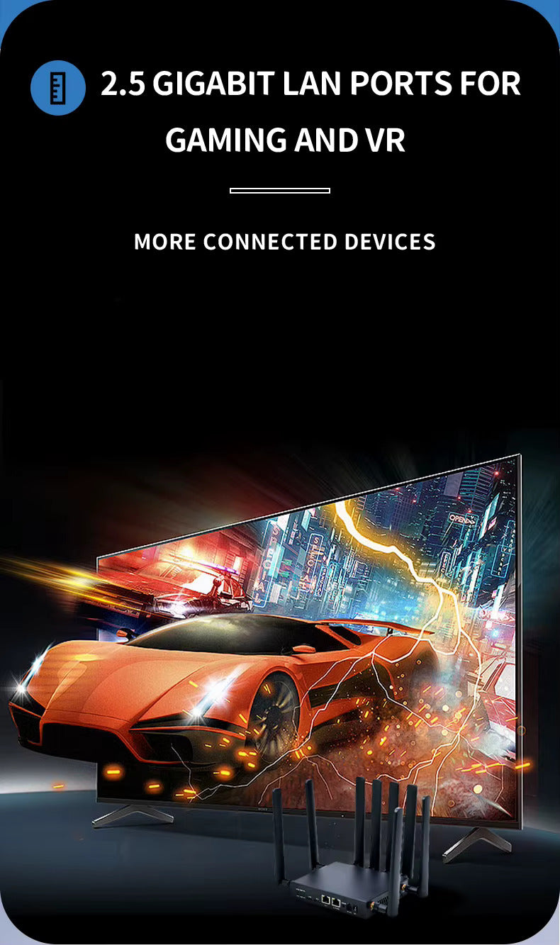 Routeur ZEN-NET 5G Pro  Double Bande WiFi 6 - 5G - 2.5G WAN/LAN avec Dual SIM